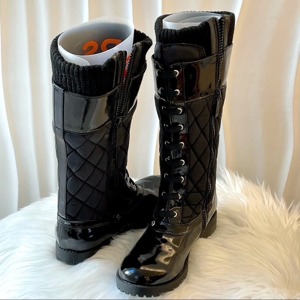 EUC Michael Kors Quilted Black Boots for Girls